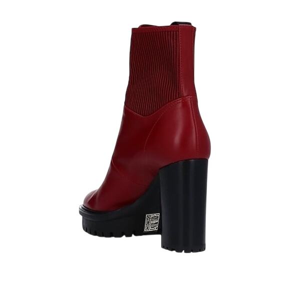 Gianvito Rossi NWT Martis Leather Platform Ankle Boots in Red Size 40 - Picture 2 of 16